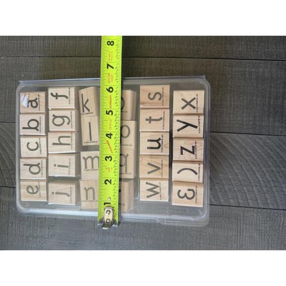 Stampin’ Up Pure & Simple Alphabet Lower 2003 wood block rubber stamp set - Picture 6 of 6